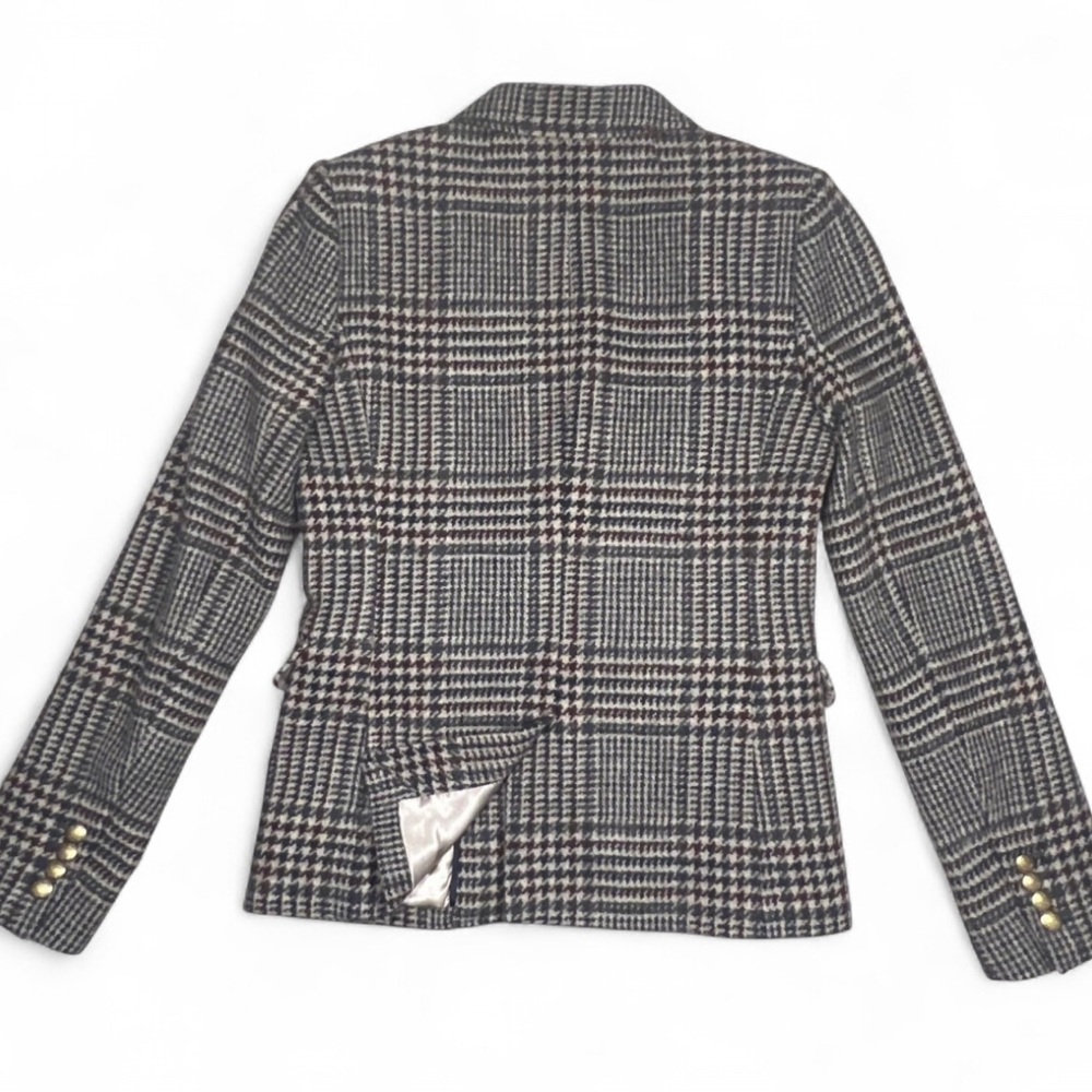 J. Crew Schoolboy Blazer in Houndstooth Tweed Size 0. 100% wool - Picture 8 of 13
